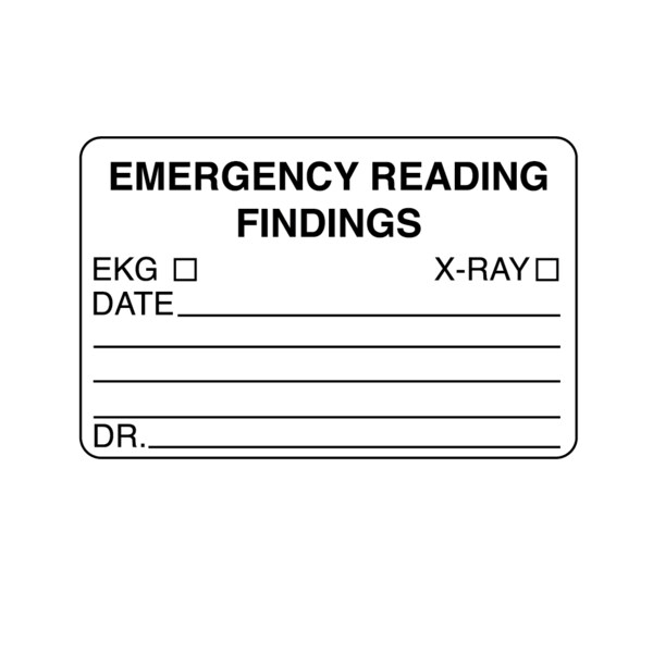 Information Labels - Emergency Reading 5/16" x 1-1/4" White w/Black